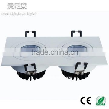 new products 2016 innovative product Dimmable 2x7W Led COB Square Recessed downlight
