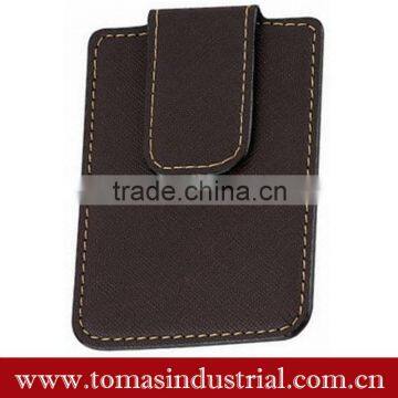 Guangzhou promotional and simple blank leather money clip