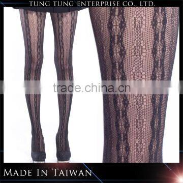 Taiwan Manufacturer Lady Flowers bar Printed Lace Tights