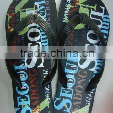 hot selling new women logo beach summer rubber flipflops