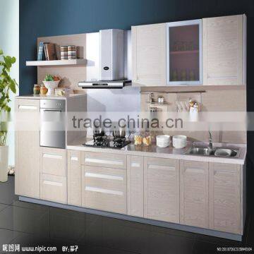 light wood grain color kitchen cabinet