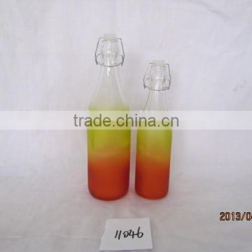 250ml,500ml.750ml and 1000ml 6L glass juice bottle with clip top rail in high quality