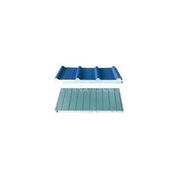 Fireproof Galvanized Blue Corrugated Sandwich Panel For Factory Buildings