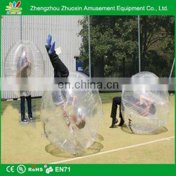high quality inflatable kids body zorb/ body bumper ball with strong elasticity