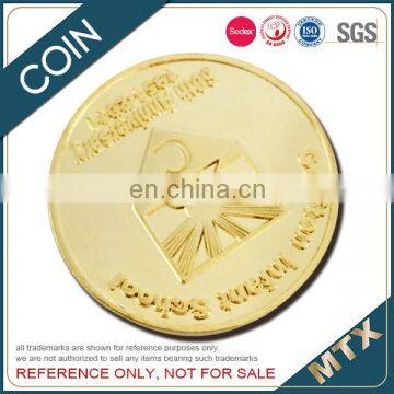 iron stamped souvenir coin with diamond cutting edge supplier