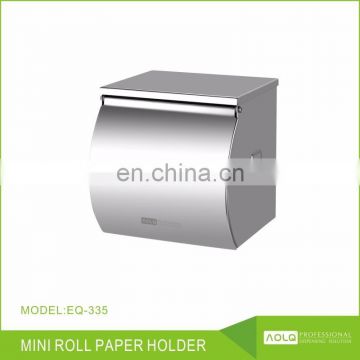 Stainless steel mini roll tissue holder dispenser box
