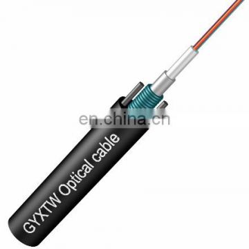 4 6 8 12 core GYXTW central loose tube armored fiber optic cable with steel-wire strength member