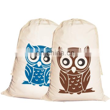 eco friendly Calico drawstring cotton bag