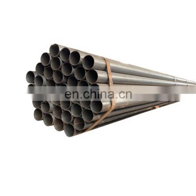 Black Straight Seam Welded Steel Pipe Erw Carbon Steel Pipes For Building Material
