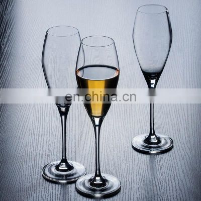 Best Seller Tulip Shaped Crystal Custom Logo Wedding Gifts Glass Champagne Flutes Wholesale