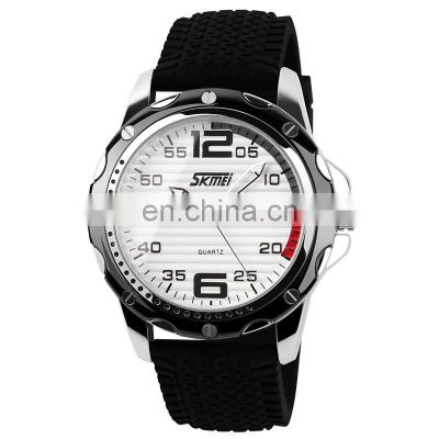 SKMEI 0992 Men's Business Quartz Watches Classic Silicone Waterproof with Calendar Wristwatch