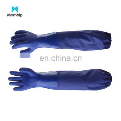 Cheap hot sale top quality heat resistant Stain-resistant rubber gloves Extra Long Sandy Palm PVC Oil Resistant Glove 22\