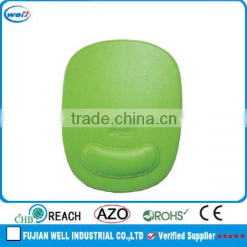 fashion leather high quality green mouse pad with wrist