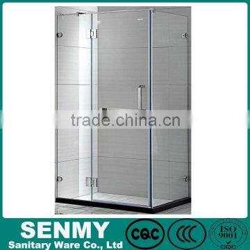 factory direct selling tempered glass hinge opening style frameless shower enclosure