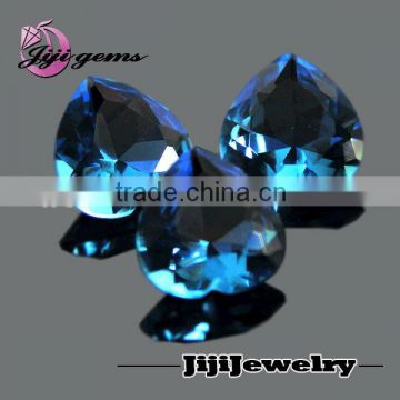 synthetic heart shape blue colored spinel semi-precious stones