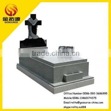cross design granite tombstone