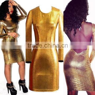 Wholesale new style dresses 2016 for woman sex girl leather bondage dress