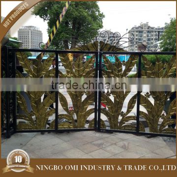 Decorative wrought iron garden door outdoor/courtyard gate iron craft main gate double security gates