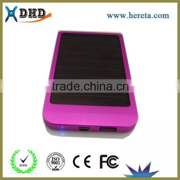 OEM Aluminum Amorphous silicon solar power bank for Mobile Phone