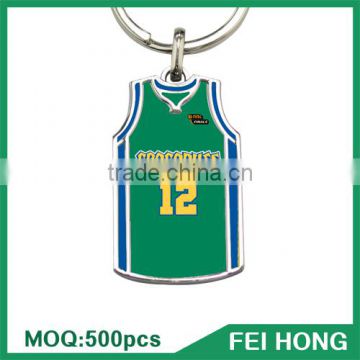 China Supplier two sided basketball souvenir jersey promo key holder