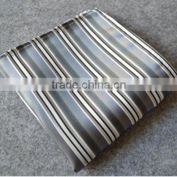 Men's handmade silk navy light blue white black striped pocket