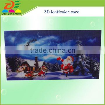 Plastic card,3d lenticular christmas cards,3d effect cards
