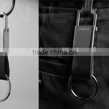 Automotive leather keychain metal key chain