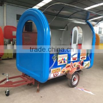 Good quality and popular Street vending cart/ Trailer Mobile kitchen for fast food and drinks and ice cream and snack