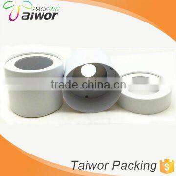 Special Designed white round box for flowers with PVC window