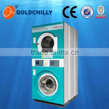 Best sale low power consumption commercial two stacks washer extractor dryer three in one machines with best price