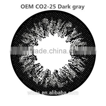 Wholesale 2014 Korea made color contact lens OEM CO2-25 Dark gray color contact