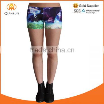 Sexy women fashion shorts galaxy fitness custom printed short pant suits for women