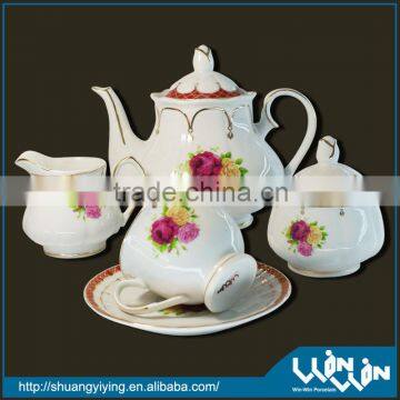 The roses ceramic coffee set design