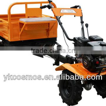 Power mini cultivator with walking tractor