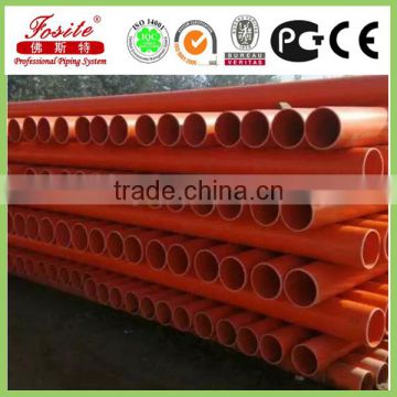 orange pvc electric conduit pipe