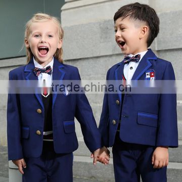 custom good quality factory discount dark blue kids primary school uniforms models wholesale