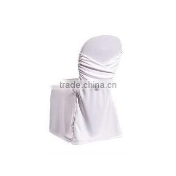 White scuba chair cover with cross sash on the back fashion scuba chair cover new style chair cover