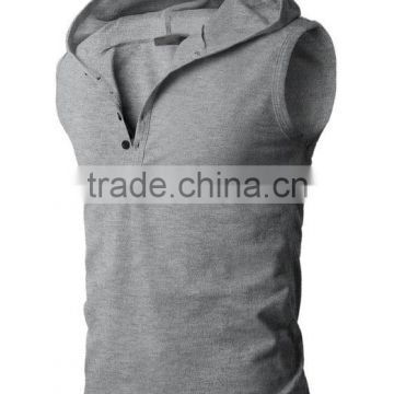 plain sleeveless gym bodybuilding hoodie