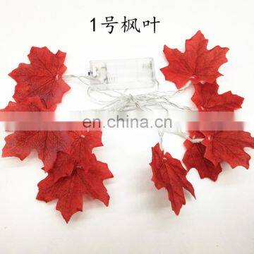 1.5M10Led Maple Leaves Fairy LED String Battery Operated Stair Railing Decoration Plants Fence Party Lights
