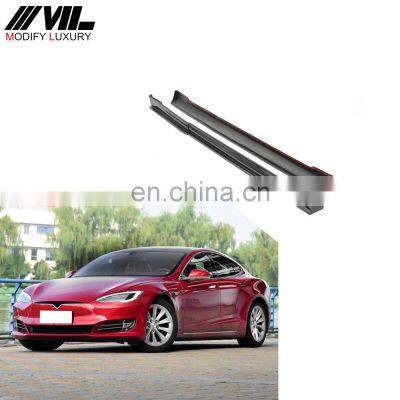 RZ Style Carbon Fiber Side Skirts for Tesla Model S 14-17