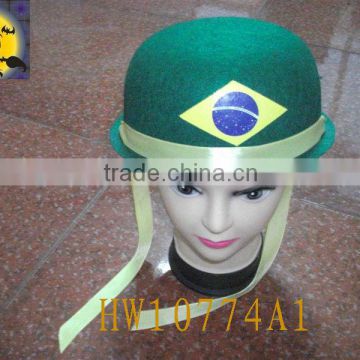Ribbon Decoration Delicate Brazil Flag Headgear for Soccer Fans