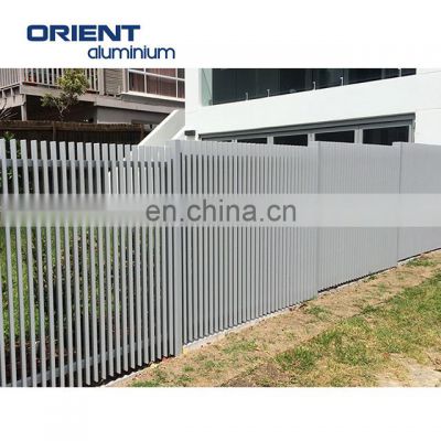 Custom made aluminium slat fencing with varying gap sizes vertical or horizontal slats direct factory price