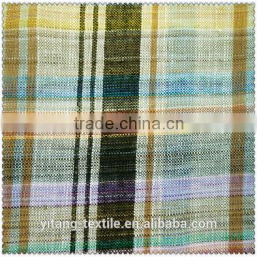 Hot sale colorful yarn dyed linen check fabric