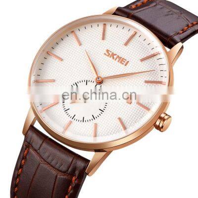 SKMEI 9273 New Arrival wholesale watches cheap price men original brand leather strap China factory watch