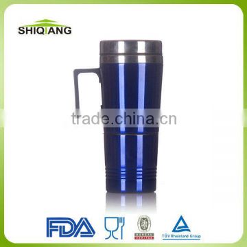 450ml double wall stainless steel office mug with a cup