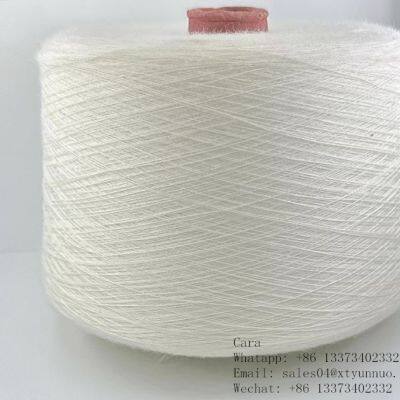 100% Polyester Viscose Raw White Fiber Ring Blended Yarn from China