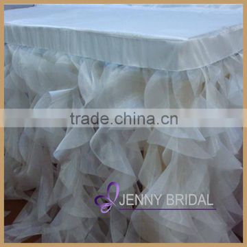 TC012A2 Alibaba hotsale cheap white table skirting designs for wedding