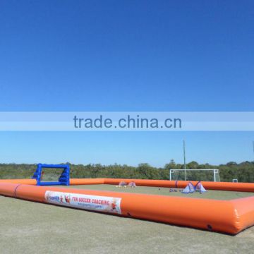 summer cool water inflatable soccer arena / inflatable stadium soapy soccer