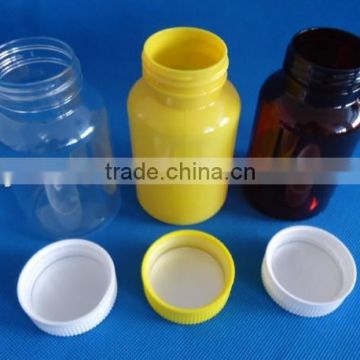 medical pill bottles 250cc pet amber solid powder container