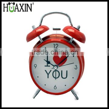 2016 newest tabletop lovely alarm clocks with loving heart for birthday gift/home deco clocks